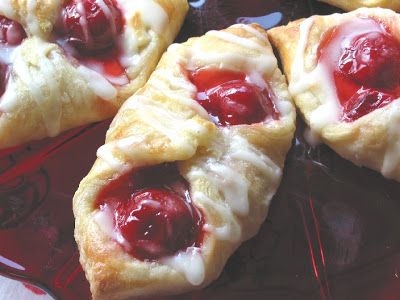 Cherry Cream Cheese Danish Cherry Cream Cheese Danish, Cherry Cream Cheese, Cheese Danish Recipe, Funnel Cakes, Puff Pastry Desserts, Cream Cheese Danish, Cheese Danish, Cherry Desserts, Breakfast Sweets