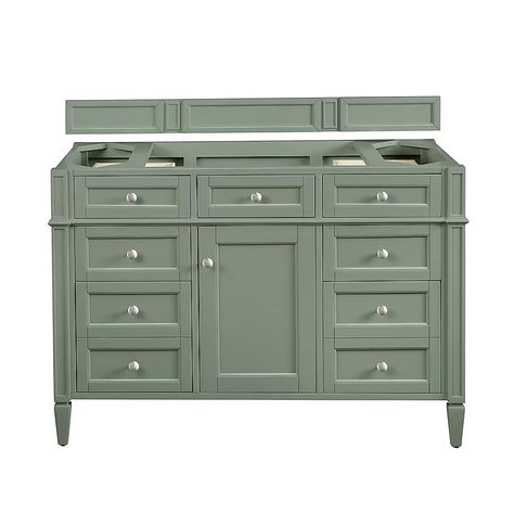 James Martin Vanities Brittany 48-in Smokey Celadon Bathroom Vanity Base Cabinet without Top in the Bathroom Vanities without Tops department at Lowes.com Celadon Bathroom, Bathroom Vanities Without Tops, James Martin Vanity, Muted Green, Bathroom Vanity Base, Natural Element, James Martin, Vanity Base, Base Cabinet