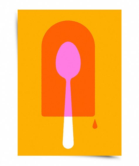 Giacomo Bagnara, Popsicle Art, Inspirational Illustration, Summer Illustration, Booklet Design, Graphic Inspiration, Simple Illustration, Food Illustrations, Illustration Print