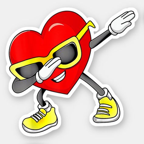 Dabbing Heart Funny Valentines Day Sticker Valentines Day Stickers, Car Funny, Funny Valentines Day, Day Stickers, Funny Valentines, Funny Valentine, Sticker Labels, Painted Rocks, Sign Poster