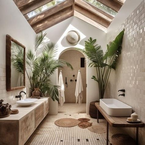 Bohemian Bathroom, Bali House, Glam Living Room, Lifestyle Ideas, Bohemian Lifestyle, Boho Bathroom, Diy Home Decor Easy, Small Backyard Design, Bathroom Colors