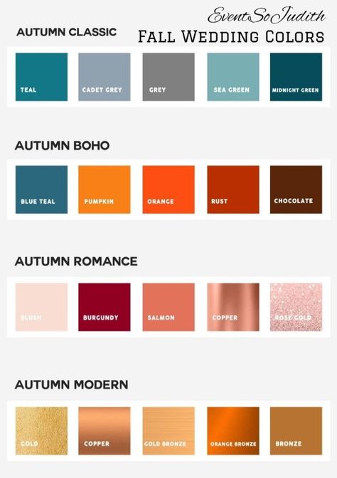 Rustic Fall Wedding Colors, November Wedding Colors, Fall Wedding Colors October, October Wedding Colors, September Wedding Colors, Teal Wedding Colors, Fall Wedding Color Schemes, Wedding Color Pallet, Marriage Ideas