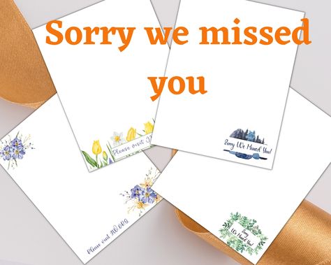 JW Sorry We Missed You Letter Writing Stationery, Not at Home Door to Door Letter Campaign, Pioneer, Ministry, Printable Paper https://etsy.me/3TFLIob #drawingdrafting #sheet #floral #jw #printablestationary #jwprintable #jwletterwriting #writingstationary #jwstationer Jw Not At Home Letters, Not At Home Letter Jw, Missing You Letters, Door Letters, Miss You Message, Jw Ministry, Child Hood, Home Door, We Missed You