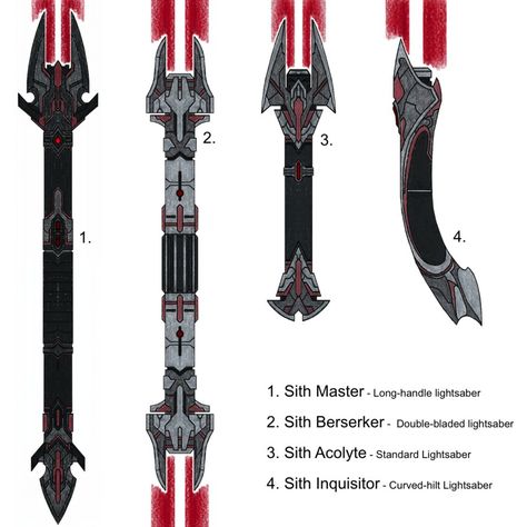 Lightsaber Concept, Armor Template, Star Wars Clones, Sith Lightsaber, Lightsaber Design, Sabre Laser, Star Wars Light, Arte Nerd, Star Wars Sith