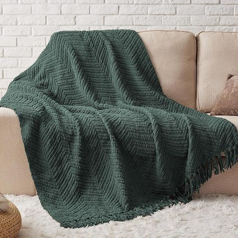 Amazon.com: Bedsure Mallard Green Throw Blanket for Couch – Versatile Knit Woven Chenille Blanket for Chair, Soft, Warm & Decorative Blanket with Tassels for Bed, Sofa and Living Room (Mallard Green, 50 x 60 in) : Home & Kitchen Dark Green Throw Blanket, Blanket With Tassels, Mallard Green, Green Throw Blanket, Chenille Blanket, Green Blanket, Wool Throw Blanket, Chenille Throw, Green Throw