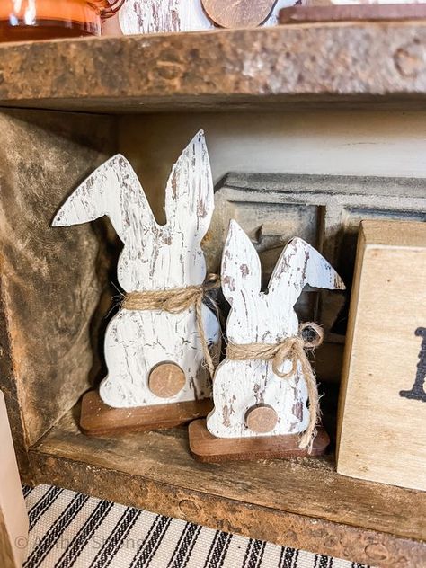 Set of 5 Bunnies DIY Kit #easter #diy #crafts #eastercrafts #easterdecor Easter Crafts Wood, Wooden Bunny Crafts Diy Wood, Wood Summer Crafts, Wood Easter Crafts, Wooden Bunny Crafts, Wooden Spring Decor, Spring Wood Crafts To Sell, Easter Crafts To Sell, Wooden Easter Crafts