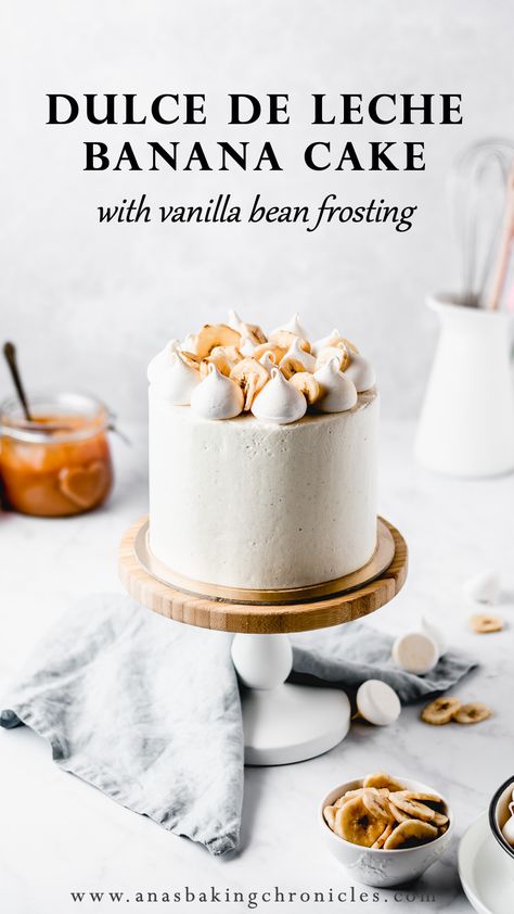 Elegant Cake Flavors, Vanilla Banana Cake, Mothers Day Cake Recipes, Cake Recipes With Fruit Filling, Banana Cake Ideas, 6 Inch Cake Recipes, Cake Flavours Ideas, Banana Cake Filling, Rich Cupcakes