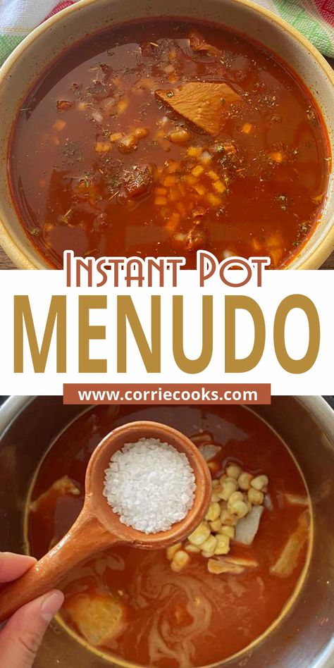 Duo Crisp Instant Pot Recipes, Easy Menudo Recipe Crock Pot, Menudo In Instant Pot, Instant Pot Menudo Recipe, Crockpot Menudo Slow Cooker, Instant Pot Menudo, Menudo Instant Pot Recipe, Crockpot Menudo, How To Make Menudo