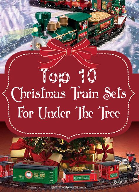 Top 10 Best #ChristmasTrainSets For Under The Tree and onе of thе mоѕt popular #tоуѕ аnd #ChristmasDесоrаtіоnѕ during thе holiday ѕеаѕоn. http://comfychristmas.com/top-10-best-christmas-train-sets-for-under-the-tree/ Christmas Train Set Under Tree, Christmas Trains Under Tree, Christmas Tree Train Ideas, Train Under Christmas Tree, Train Around Christmas Tree, Christmas Tree Train Set, Christmas Trains, Christmas Ads, Christmas Tree Train