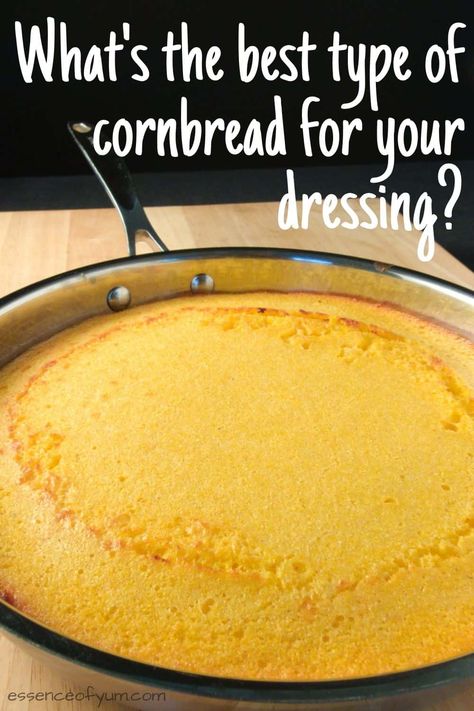 How do you choose the right cornbread for your dressing? Scratch-made or packet? Sweet or savoury? Find out the most popular choices on The Essence of Yum. #cornbreaddressing #cornbreadstuffing #thanksgiving #essenceofyum Egg Bread For Dressing, Cornbread Dressing Southern Paula Deen, Homemade Cornbread Dressing From Scratch, Cornbread Recipe For Dressing, Southern Thanksgiving Recipes Soul Food Cornbread Dressing, Cornbread Dressing Recipes Thanksgiving, Black Folks Cornbread Dressing, Cornbread For Dressing, Moist Cornbread Dressing