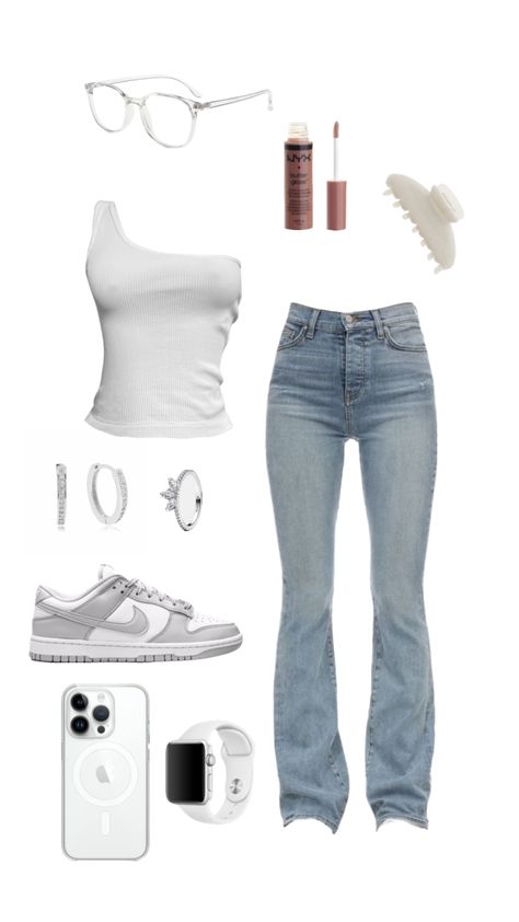 Blue Jean Outfits, Latina Fashion Outfits, Casual Preppy Outfits, Outfit Inspo Casual, Trendy Outfits For Teens, Cute Lazy Day Outfits, Casual Day Outfits, Outfit Jeans, Simple Trendy Outfits