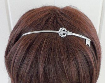 Steampunk Skeleton Key Headband- Metal Headband- Silver- Alice in Wonderland Inspired Victorian Skeleton, Steampunk Skeleton, Alice In Wonderland Inspired, Vintage Skeleton Keys, Vintage Skeleton, Steampunk Victorian, Metal Headband, Skeleton Keys, Silver Headband