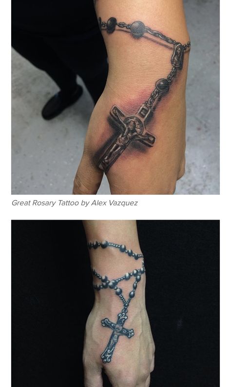 Rosary Hand Tattoo Men, Rosery Tattoos On Hand, Rosary Tattoo For Men Wrist, Forearm Rosary Tattoo For Men, Cross And Rosary Tattoo For Men, Chucky Tattoo, Rosary Bead Tattoo, Lock Tattoo, Rosary Tattoo