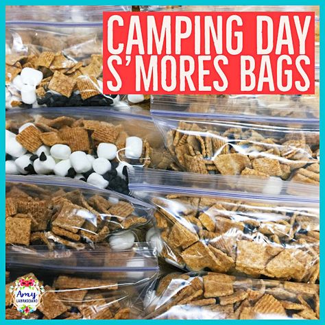 Click here to read all about Camping Day in the classroom.  Find fun read alouds and easy to  implement activities to bring learning to life in your classroom.  {kindergarten, first, second, third, fourth, fifth, 1st, 2nd, 3rd, 4th, 5th, classroom, homeschool} Camp Themed Reading Activities, Preschool Camping Ideas, First Week Of Camp Activities, Camp Day Classroom, Camp Out Day Kindergarten, Camp Out Classroom Ideas, Camping Day Activities In The Classroom, First Day Of Camp Activities, Camping Day In Kindergarten