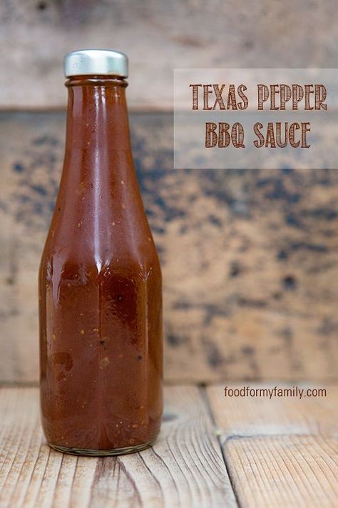 Texas Pepper Barbecue Sauce #Recipe via FoodforMyFamily.com Pepper Bbq Sauce, Vegan Grill, Barbecue Sauce Recipe, Homemade Bbq Sauce Recipe, Barbecue Sauce Recipes, Bbq Sauces, Sauce Pasta, Hot Sauces, Barbeque Sauce