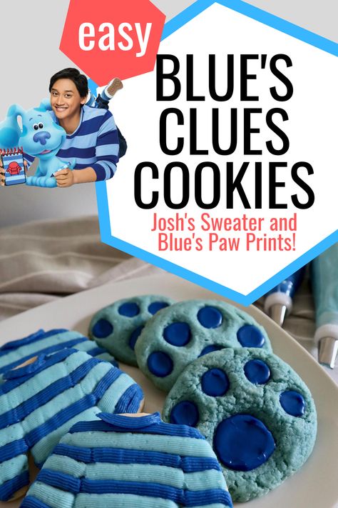 Blues Clues Themed Birthday Party, Blues Clues Cookies, Blues Clues 2nd Birthday Party, Diy Blues Clues Party, Blues Clues Paw Print, American Sign Language Lessons, Blues Clues Birthday Party, Blue Clues, Blue's Clues Birthday Party