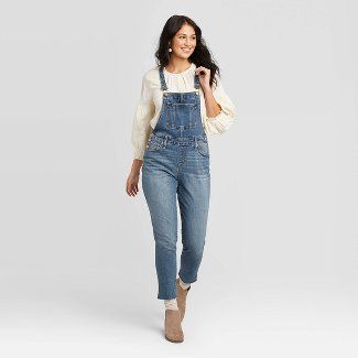 Fall Outfits for Women : Target High Rise Denim, Denim Overalls, Universal Thread, Chic Outfits, Fashion Inspo Outfits, Casual Chic, Trendy Outfits, Stylish Outfits, Chic Style