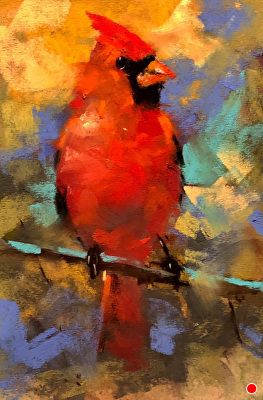 Using Pastels, Paintings Of Birds, Cardinal Birds Art, Bird Painting Acrylic, Cardinal Painting, Bird Paintings On Canvas, Pastel Sec, Art Pastel, Red Bird