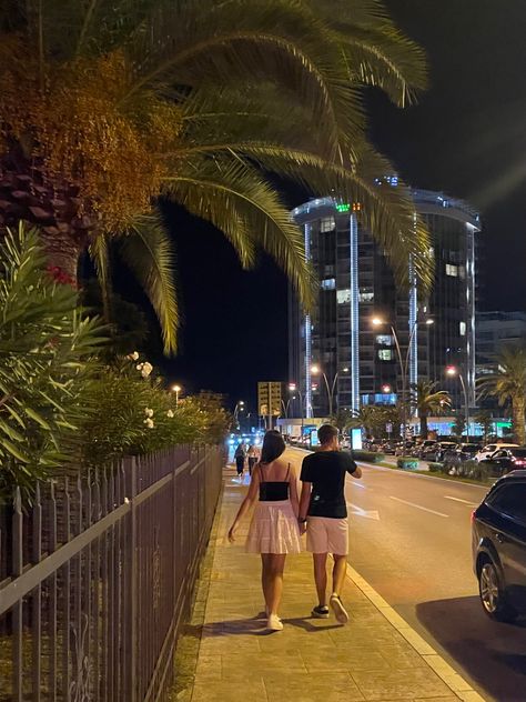 boyfriend and girl friend holding hands in matching outfits Couple Walking Holding Hands, Holding Hands Walking, Couple Inspo, Night Walks, Couple Walking, Couple Holding Hands, Couples Walking, Couple Goals, Holding Hands