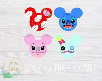 Stitch Mickey Head, Stitch Mickey Ears, Mouse Ears Disney, Embellishments Diy, Mike And Sulley, Ear Art, Lilo Y Stitch, Lilo Et Stitch, Disney Ornaments