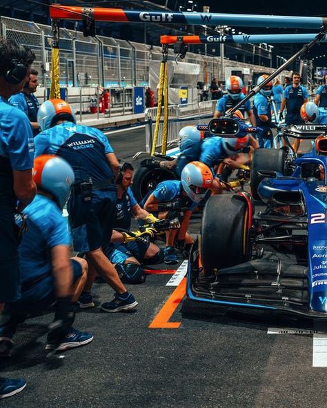 Williams Racing on Instagram: "Watching a pitstop is mesmerising 🤩 #WeAreWilliams #F1 #Formula1" Williams Racing Aesthetic, Williams F1 Aesthetic, Williams Racing F1, F1 Party, Williams Aesthetic, F1 2024, F1 Aesthetic, Williams Racing, Alex Albon