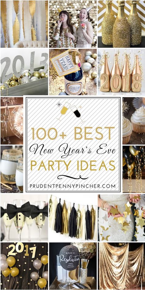 100 Best New Years Eve Party Ideas #newyears #newyearseve #party #partyfood #partydecorations New Year Themed Party, Happy New Year Decoration Party, New Year Theme Ideas, New Years Table Decorations Ideas, New Years Theme Party Ideas, Diy Nye Decorations, New Years Decoration Ideas, Sparkly Decorations, Diy New Years Eve Decorations