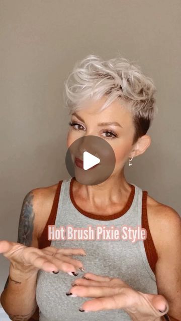 Pixie Party Hairstyles, Short Pixie Styling, Best Styling Tools For Short Hair, How To Curl Short Pixie Hair, How To Style Short Hair Pixie Black Women, Hot Air Brush Short Hair, Pixie Hair With Bangs, How To Style Short Hair Pixie Tutorials, Styling Short Hair Pixie Tutorials