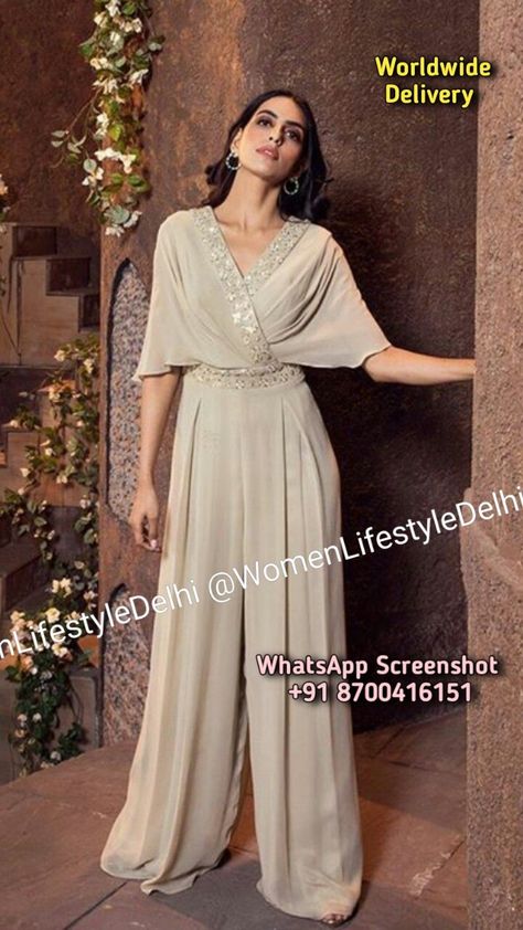 Party wear dress Jumpsuits For Women Indian, Indo Western Outfits For Women, Mehendi Function, Trendy Outfits Indian, Gown Party Wear, Outfits Indian, Party Wear Dress, Dresses Traditional, Royalty Aesthetic