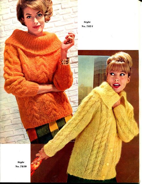 1967 Vintage Women's Cowl Neck Cable Knit by sweetpeastreatshop, $2.50 Cowl Neck Sweater Pattern, 1970s Sweater, Knitting Magazine, Vintage Knitting Patterns, 60s Vintage, Knit Cowl, Love Clothing, Beautiful Knitting, Sweater Knitting Patterns