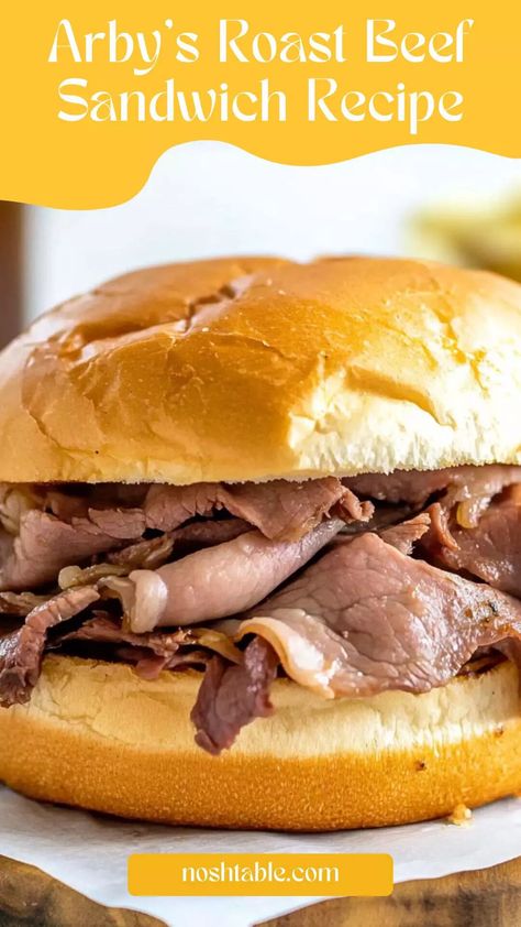 Arby’s Roast Beef Sandwich Recipe – Nosh Table Roast Beef Sandwiches Recipes, Arby’s Roast Beef Sandwich, Arby’s Roast Beef Recipes, Copycat Arbys Roast Beef Sandwich, Arbys Roast Beef, Arbys Roast Beef Recipe, Arbys Roast Beef Sandwich, Roast Beef Sandwich Recipes, Tender Roast Beef