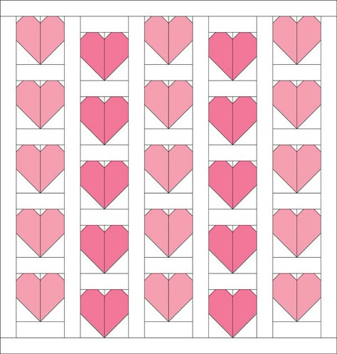 Heart Quilt Free Pattern, How To Make A Heart Quilt Block, Free Heart Quilt Block Pattern, Free Heart Quilt Patterns, Heart Quilts Easy, Hand Sew Quilt, Heart Blocks Made Easy, Heart Quilt Blocks, Heart Quilt Block