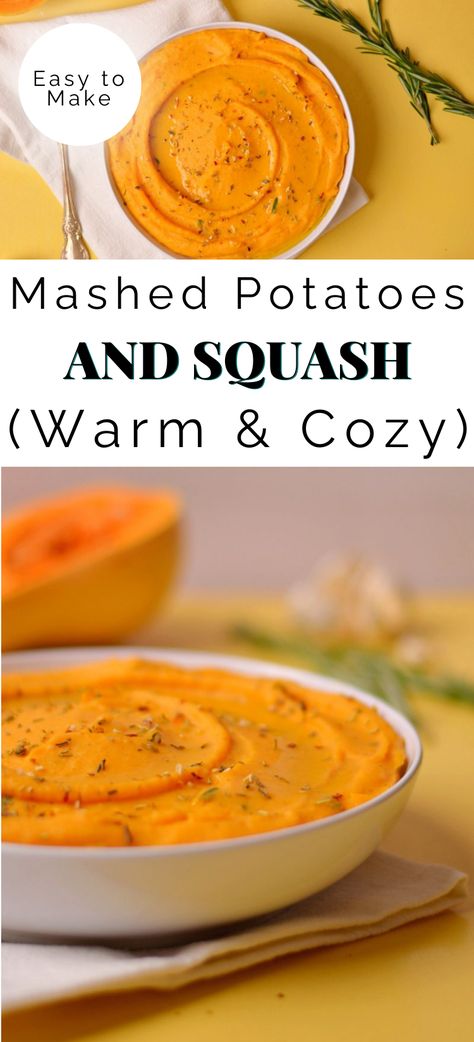 This Mashed Potatoes and Squash recipe combines nutty butternut squash with creamy potatoes to create a tasty side dish that's cheap and oh so easy to make! Plus, it's got great fall flavors that will have your whole house smelling warm and cozy! Butternut Squash Mashed Potatoes, Potato Squash Recipes, Mashed Potato Squash, Squash Mashed Potatoes, Butternut Squash Mashed, Squash Mashed, Potato Squash, Creamy Potatoes, Family Breakfast Recipes