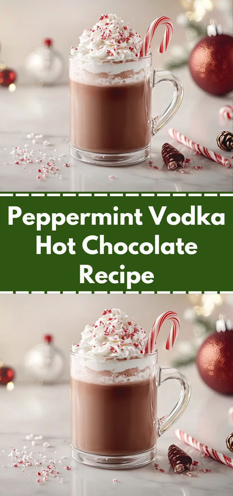 Peppermint Vodka Hot Chocolate Recipe Smirnoff Peppermint Twist, Vodka Hot Chocolate, Hot Chocolate Peppermint, Champagne Punch Recipes, Chocolate Tequila, Peppermint Vodka, Rich Hot Chocolate, Chocolate Shots, Champagne Punch