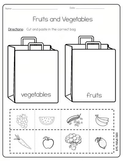 Fruits & Vegetables {PREK-2} {worksheets} - Ms Marwa Tarek *** FLASH SALE *** Homework Worksheets, Teacher Leader, Kids Worksheets Preschool, Fruits For Kids, Free Kindergarten Worksheets, Flashcards For Kids, English Lessons For Kids, Science Worksheets, Activity For Kids