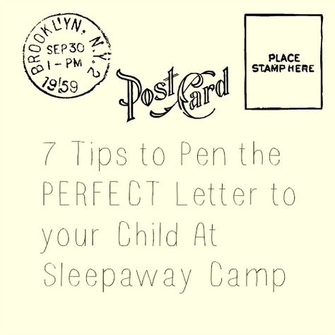 7 Tips to Pen the PERFECT Letter to your Child At Sleepaway Camp #Parenting Summer Camp Care Package, Letter To Son, Camp Letters, Camp Care Packages, Letter To Daughter, Letters To My Son, Science Camp, Sleepaway Camp, Letter To My Daughter