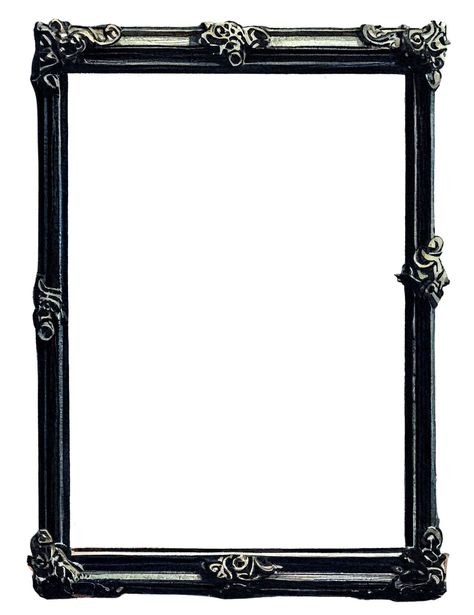 Random Graphics, Edge Aesthetic, Black Vintage Frame, Black Vintage Wallpaper, Vintage Frame Design, Goth Frame, Frames Aesthetic, Gothic Frames, Halloween Frame