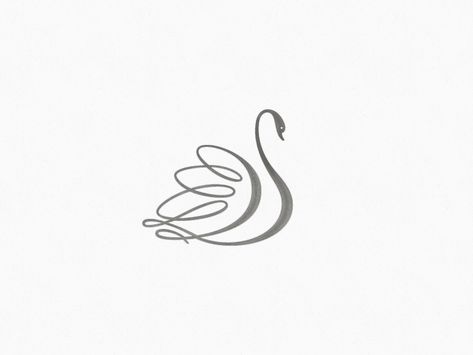 »Calligraphic« Swan ... by Arno Kathollnig Swan Tattoo, Tattoo Bird, Swan Logo, Graphisches Design, Tattoo Feminina, Birds Tattoo, Pocket Watches, Swan Lake, Piercing Tattoo