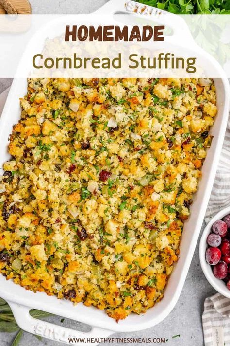 Homemade Cornbread Stuffing Cornbread For Stuffing, Cornbread Stuffing Recipes Thanksgiving, Homemade Cornbread Stuffing Recipe, Cranberry Cornbread Stuffing, Homemade Cornbread Stuffing, Corn Stuffing, Giblets Recipe, Stuffing Cornbread, Corn Bread Stuffing