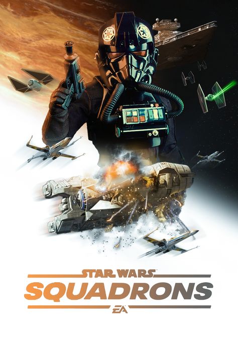 Star Wars Squadrons Wallpaper, Star Wars Squadrons, Drew Struzan, Star Wars Video Games, Star Wars Trooper, Star Wars Trilogy, Fan Poster, Star Wars Games, Star Wars 2