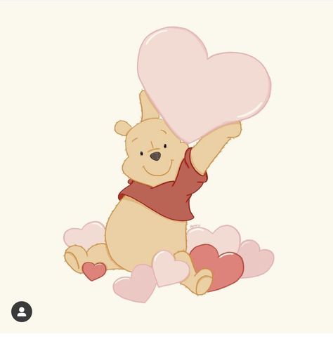 Valentines Bear Drawing, Winnie The Pooh Valentines Day Wallpaper, Pooh Doodle, Winnie The Pooh Valentines Day, Pooh Valentines Day, Winnie The Pooh Valentines, Winnie The Pooh Heart, Winnie The Pooh Background, Love Heart Drawing