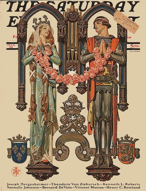 Academy of Art Character and Creature Design Notes: J.C. Leyendecker Joseph Christian Leyendecker, French Bride, Saturday Evening Post Covers, Henry V, American Illustration, Evening Post, Saturday Evening Post, Norman Rockwell, Vintage Magazines