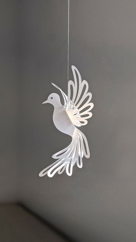 Dove Craft, George Davidson, Cloud Party, Holy Spirit Dove, Dove Ornaments, Holiday Deco, Old Design, Christmas Decorations For Kids, 3d Craft