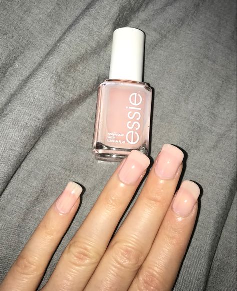 Essie - Hi Maintenance 2 coats for an ultra sheer pink that looks feminine and shiny Essie Hi Maintenance, Drugstore Nail Polish, Sheer Nail Polish, Sheer Nails, Pink Nail Colors, Light Pink Nails, Clear Nail Polish, Pink Nail, Nail Color