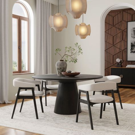 Round Dining Table Decor, Dining Table Vintage, 60 Round Dining Table, Black Round Dining Table, Round Dining Table Set, Dining Table Set For 4, Round Dining Room Table, Round Dining Table Sets, Round Kitchen Table