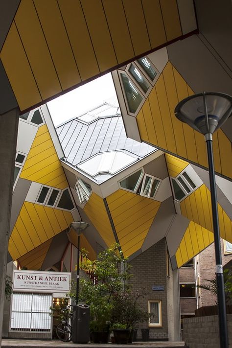 Cube Buildings Architecture Design, Cube Transformation Architecture, Structuralism, Rotterdam Netherlands Aesthetic, Cubes Architecture, Cube Houses Rotterdam, Travel Amsterdam, Travel Netherlands, Cube House