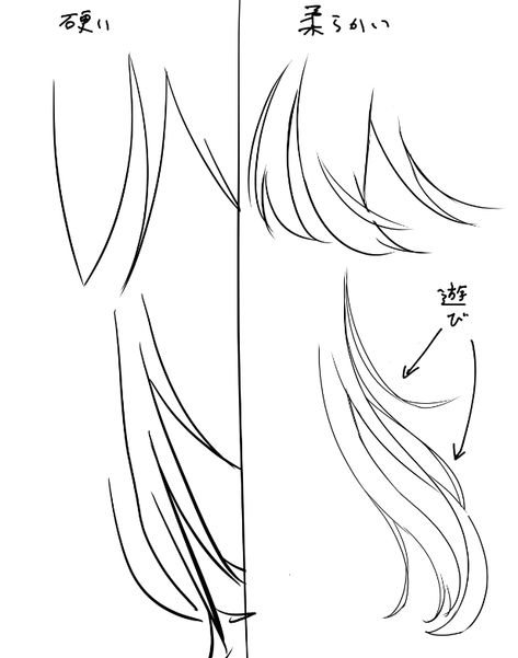 How To Draw Back Hair, How To Hair Drawing, Hair Strands Drawing, Hair Down Drawing, Hair Sketch Ideas, Art Hair Reference, Hair Art Ideas, Hair Tutorial Art, Hair Ideas Art