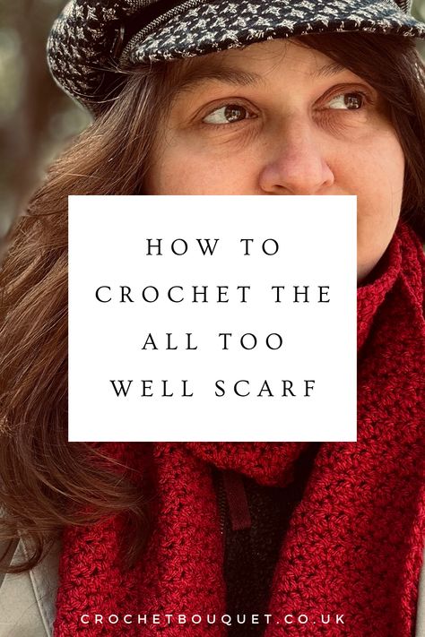 How to crochet the All Too Well Scarf, featuring me looking all soulful and trying my best to Recreate the Taylor's Version Album cover with what I had in my house. Crochet All Too Well Scarf, All Too Well Scarf Pattern, Taylor Swift Red Scarf Crochet, Crochet Taylor Swift Scarf, All Too Well Scarf Crochet, Taylor Swift Crochet Ideas, Taylor Swift Crochet Pattern, All Too Well Scarf, Taylor Swift Crochet