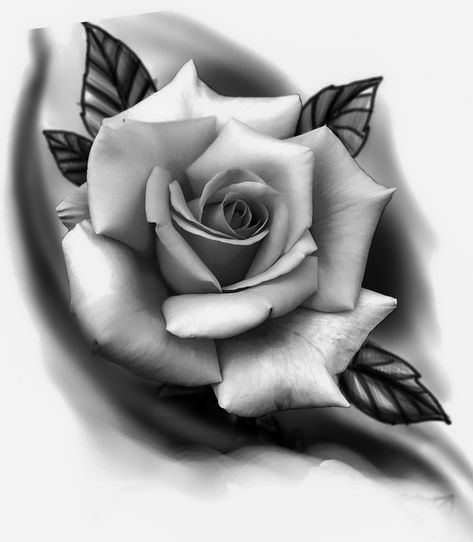 Realistic Drawings Tattoo, Rose Tattoo Design For Men, Rose Tattoo Realistic, Rose Tattoo Stencil, Realistic Flower Tattoo, Rose Reference, Realistic Rose Tattoo, Black And Grey Rose, Rose Flower Tattoos