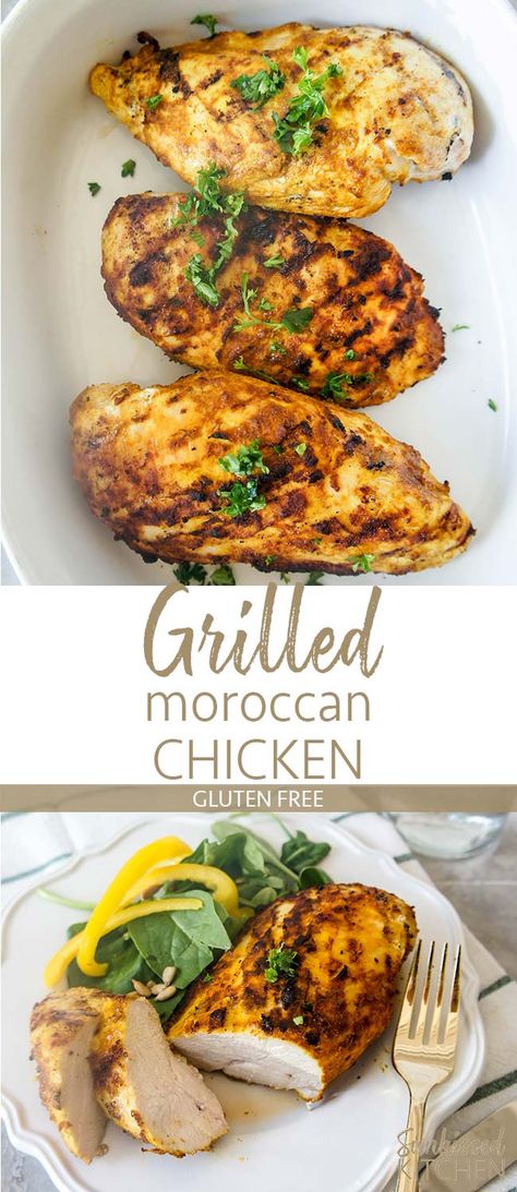 Turmeric Chicken Marinade, Moroccan Spiced Chicken, Spiced Chicken, Moroccan Grilled Chicken, Anti Inflammation Chicken Recipes, Moroccan Chicken Recipe, Moroccan Chicken, Bbq Chicken Recipes, Pork Rib Recipes