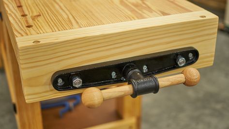 Install a Quick Release End Vise Workbench Vise, Workbench Casters, Heat Pump Air Conditioner, Easy Garage Storage, Garage Workbench Plans, Heavy Duty Work Bench, Metal Bender, Tool Hangers, Dog Bench